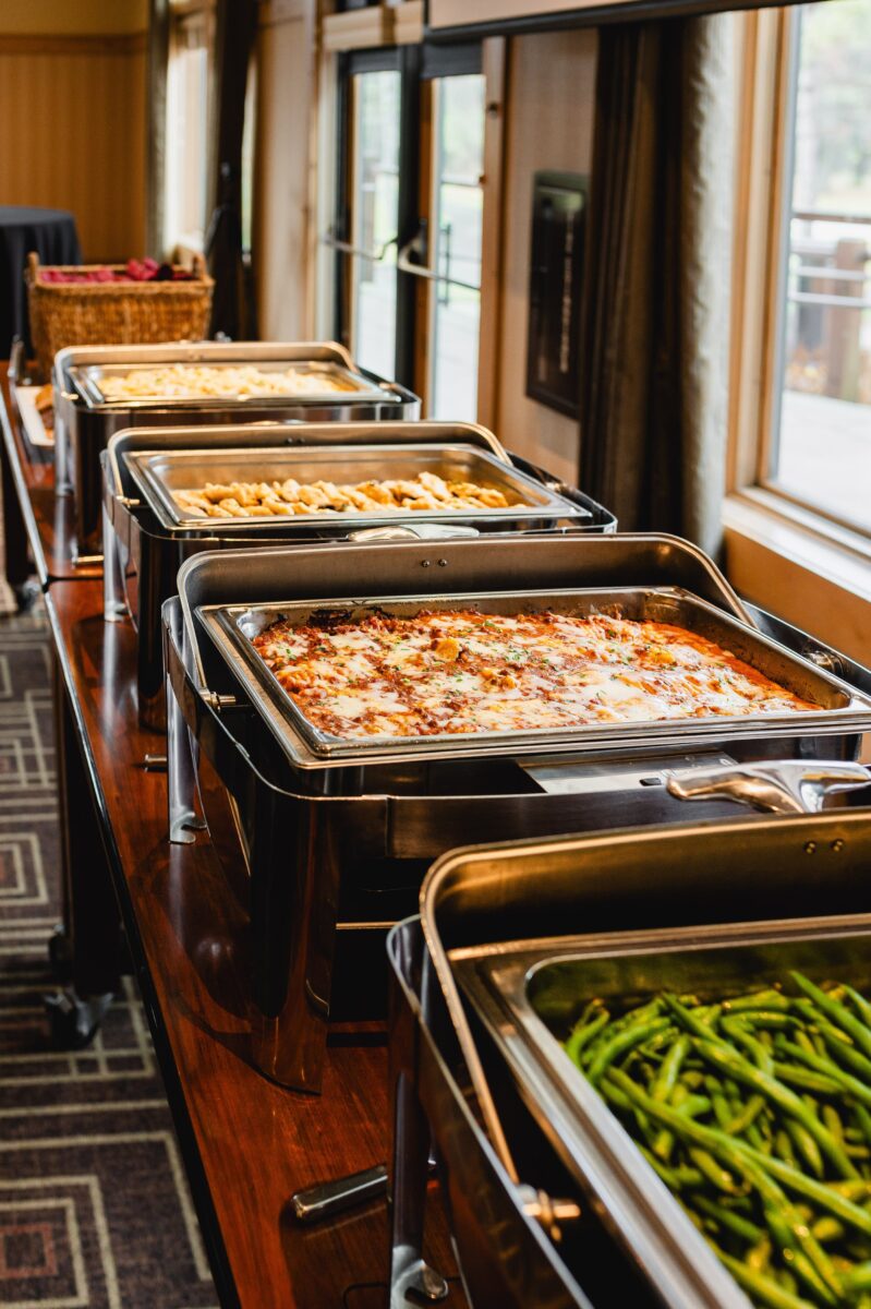 Buffet table food