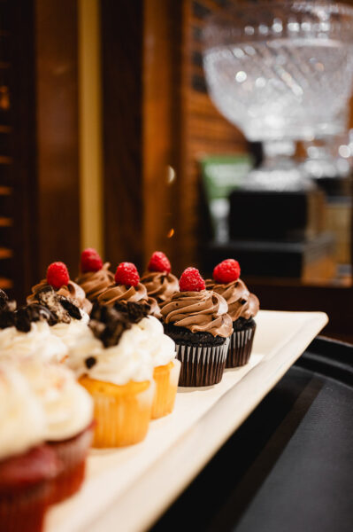 cupcakes on a buffet line