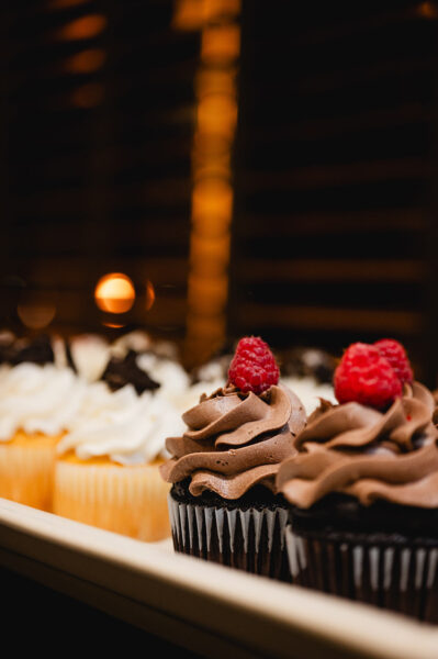cupcakes on a buffet line