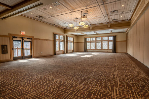 empty interior of the East Ballroom at Bunker Hills Event Center