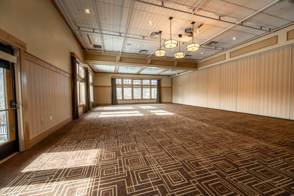 empty interior of the East Ballroom at Bunker Hills Event Center