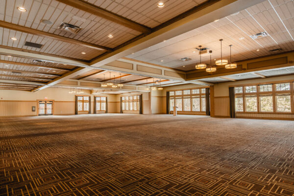 empty interior of the Grand Ballroom at Bunker Hills Event Center
