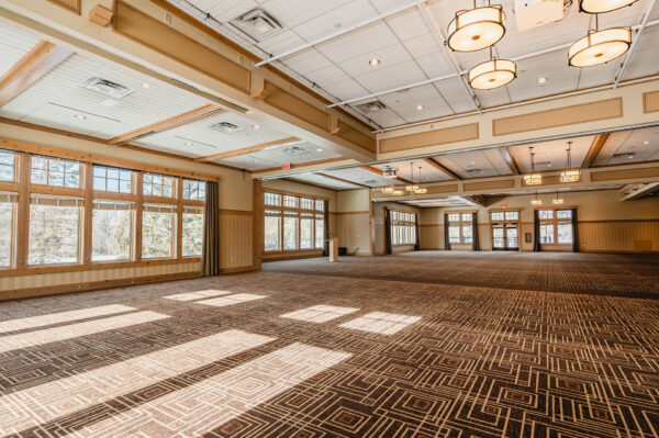 empty interior of the Grand Ballroom at Bunker Hills Event Center