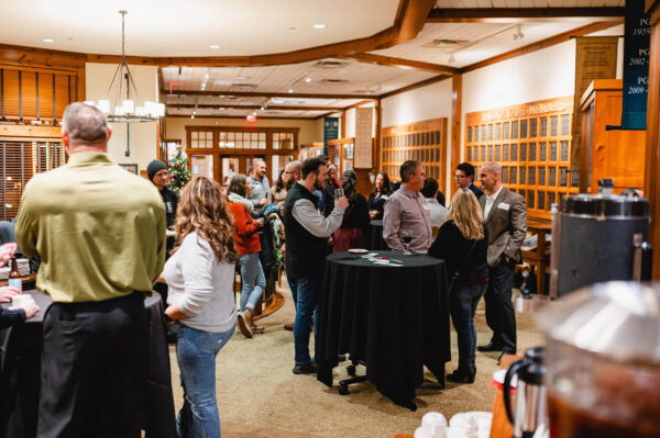 group of people mingling